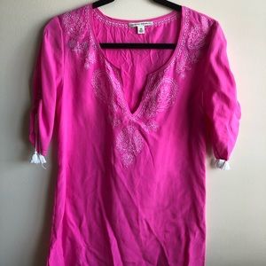 Banana Republic Silk Hot Pink Tunic XS